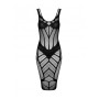 Robe Résille Mi Longue Noire Obsessive D609