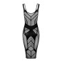 Robe Résille Mi Longue Noire Obsessive D609