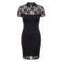 Robe Sexy Noire avec Haut Dentelle Athéna