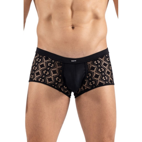Boxer Sexy Brodé Noir Shinny Look Me