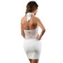 Robe Courte Blanche Lycra et Dentelle