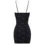 Mini Robe Scintillante Noir Argenté Cottelli