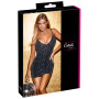 Mini Robe Scintillante Noir Argenté Cottelli