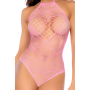 Body Résille Rose à Motif Coeur Mapalé