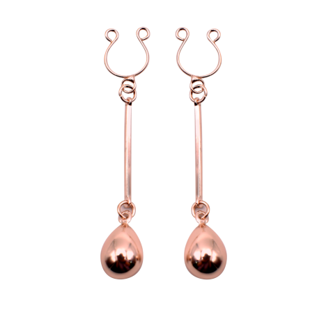 Bijoux de Seins en Métal Doré Rosé