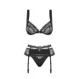 Ensemble Porte-Jarretelles Heartina Noir Obsessive
