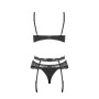 Ensemble Porte-Jarretelles Heartina Noir Obsessive