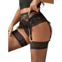 Ensemble Porte-jarretelles Dentelle Noire et String Litolu Lingerie