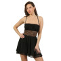 Robe Féminine Noire à Volants