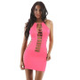 Robe Lycra Rose avec Décolleté Ajouré