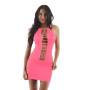 Robe Lycra Rose avec Décolleté Ajouré