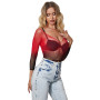 Body Lingerie Résille Rouge et Noire Subblime