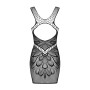 Robe Noire Résille Extensible D608 Obsessive