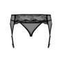 PorteJarretelles et String Noir Charms