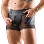 Boxer Sexy Homme Noir Mat avec Zips Svenjoyment
