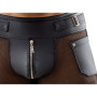 Boxer Sexy Homme Noir Mat avec Zips Svenjoyment