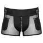 Boxer Sexy Homme Noir Mat avec Zips Svenjoyment