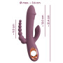 Vibromasseur Rabbit Triple Stimulation Slim Triple Plum