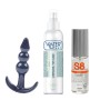 Pack découverte anale avec plug anal, lubrifiant 50 ml et nettoyant sextoy