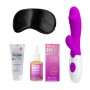 Pack plaisir féminin avec Rabbit Snappy, sérum Make Me Quiver, masque Ouch et lubrifiant Just Glide