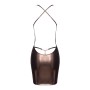 Mini-robe scintillante cuivre or rosé avec string assorti