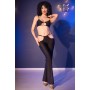 Ensemble noir pantalon et top sexy CR-4851 détails dorés