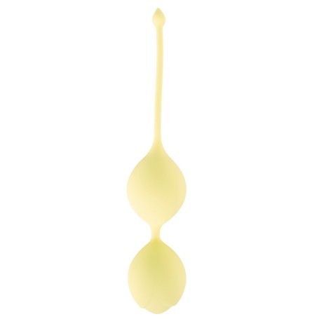 Duo de boules de Geisha silicone jaune Cuties 84 g
