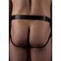 Jockstrap Style Cuir Noir avec Cache Amovible Vantage 8