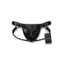 Jockstrap Style Cuir Noir avec Cache Amovible Vantage 8