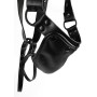 Jockstrap Style Cuir Noir avec Cache Amovible Vantage 8