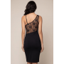 Robe Sexy à Bretelles Victoria Noire