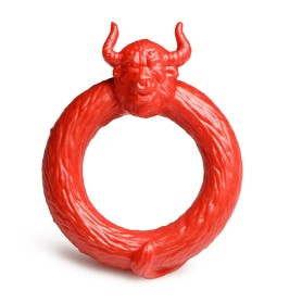 Cockring silicone rouge Beast Mode Minotaure 40 mm