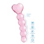 Dildo Anal en Verre Crystal Heart Rose Toyjoy 15 x 3cm