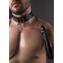 collier Feros Avanza motif croco noir