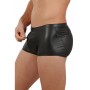 Boxer noir brillant wetlook homme
