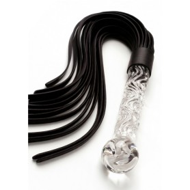 Fouet BDSM avec manche verre ToyJoy 66 cm