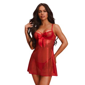 Babydoll Gifty Red avec string Obsessive