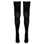 Overknees noirs opaques effet résille