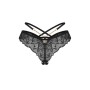 String dentelle noire avec chaînes