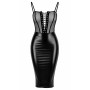 Robe mi-longue Do Not Disturb F408 - Noir Handmade