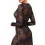 Robe F405 Noir Handmade fente haute