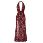 Robe libertine bordeaux Noir Handmade F424