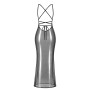 Robe longue Moondust F427 - Noir Handmade