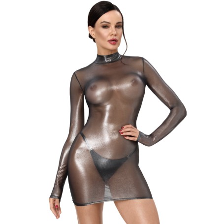 Mini robe Moondust F431 Noir Handmade