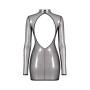 Mini robe manches longues Moondust F431 - Noir Handmade