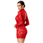 Mini robe Lovebite F415 Noir Handmade rouge floral