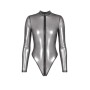 Body transparent effet latex argenté