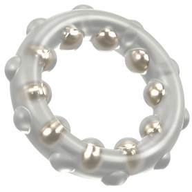 Cock ring transparent Rebel avec billes métalliques