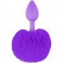 Plug Anal Silicone Bunny Tail Neon Violet