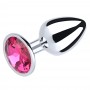 Plug Anal Bijou Rond Rose Foncé